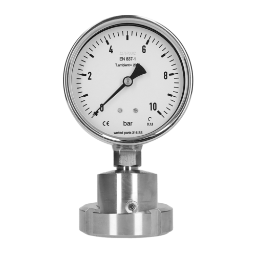 PBQ Hygienische Manometer mit chemischer Dichtung