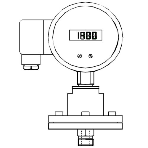 PES - Digitalmanometer mit Membran-Druckmittler